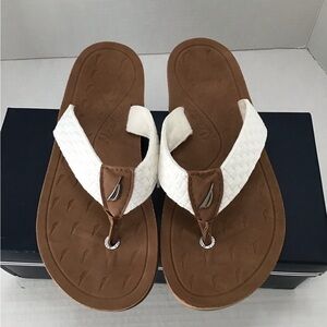 Nautica white woven sandal. Size 7